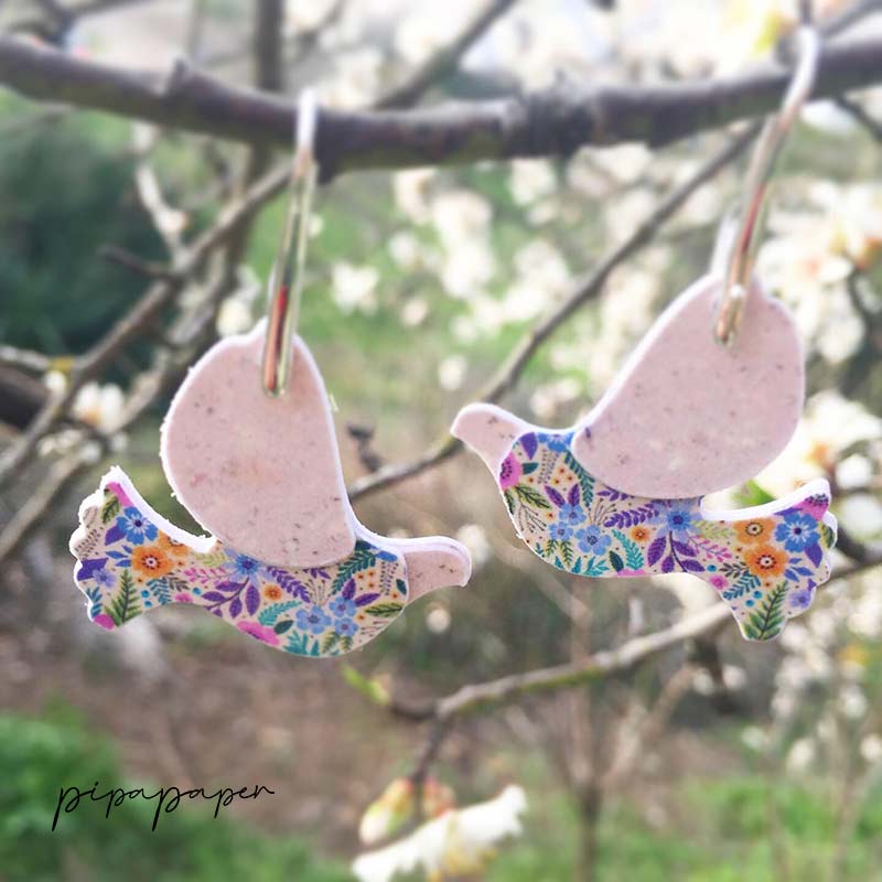 pendientes-papel-joyas-palomas-10 pendientes de palomas papel reciclado y plata