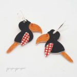 pendientes originales papel reciclado tucan