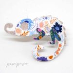 broche camaleon papel recicladoeco joya