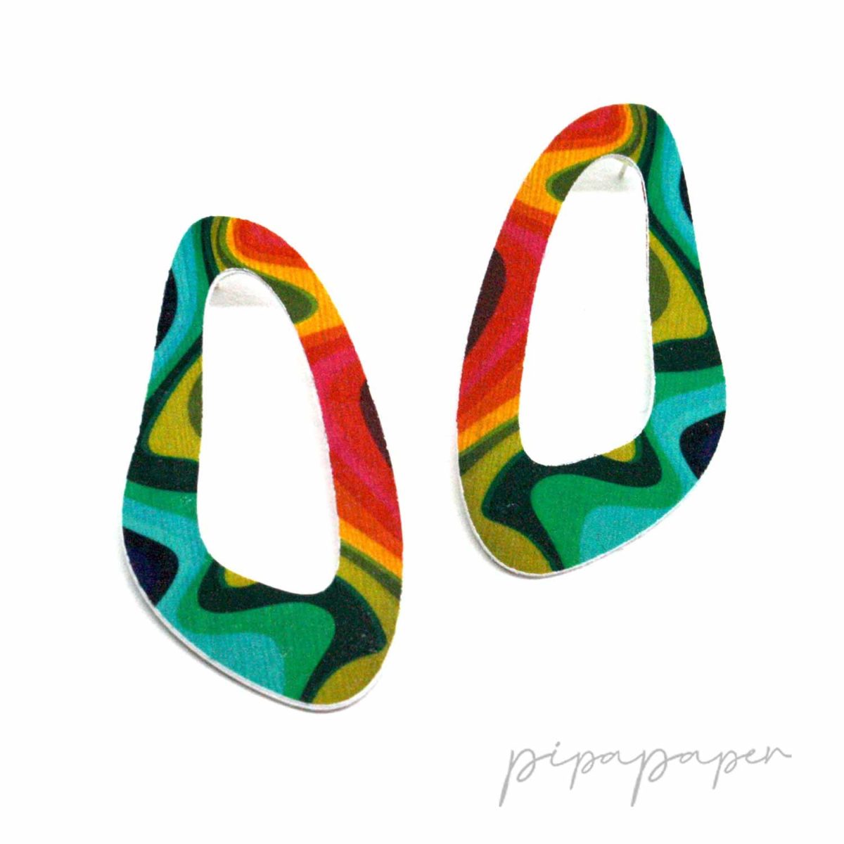 pendientes-originales-reciclado-ecologico-divertido–27 pendientes papel y plata organic aro divertidos