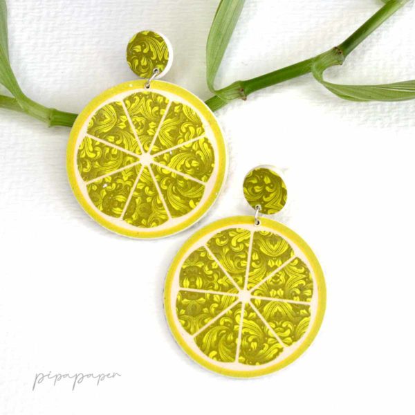 pendiente-fruta-limon-artesania-divertido-