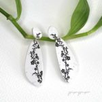 pendientes papel y plata eco joya