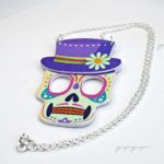 colgante calavera katrina colores original