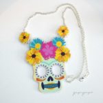 colgante calavera katrina colores original