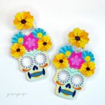 pendientes calavera katrina colores original