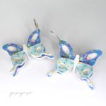 pendientes mariposa papel reciclado