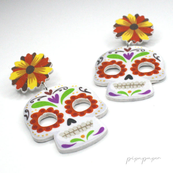 pendientes calavera originales y divertidos