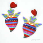 pendientes corazon colores divertidos