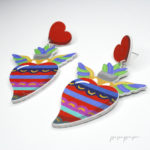 pendientes corazon colores divertidos