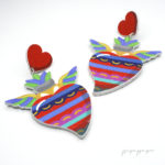 pendientes corazon colores divertidos