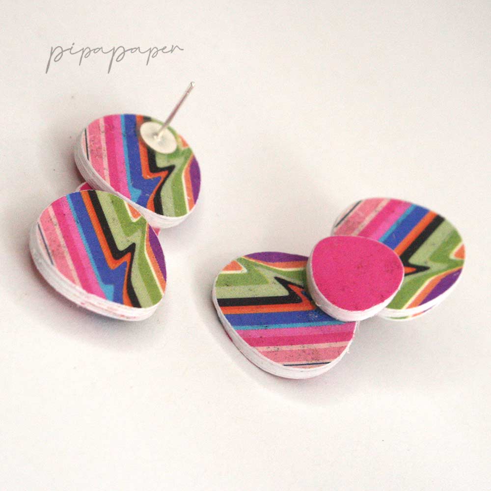 pendientes de papel ecologicos reciclado divertidos