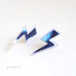 pendientes rayos mini papel reciclado