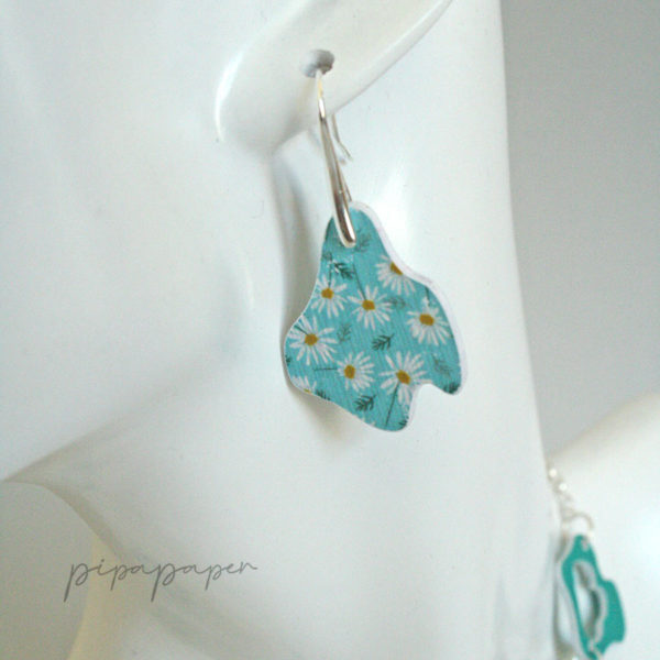 conjunto gargantilla pendientes joyas de papel