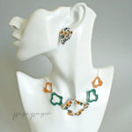 conjunto gargantilla pendientes joyas de papel