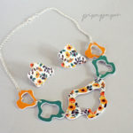 conjunto gargantilla pendientes joyas de papel