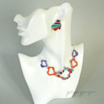 conjunto gargantilla pendientes joyas de papel