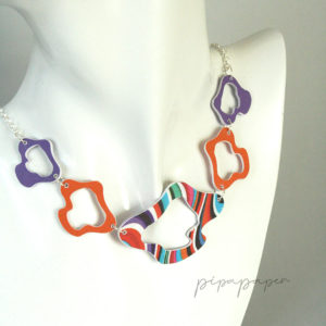 conjunto gargantilla pendientes joyas de papel