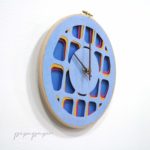 reloj pared artesanal papel reciclado 3D