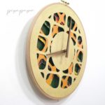 reloj pared artesanal papel reciclado 3D