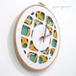 reloj pared artesanal papel reciclado 3D