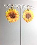 pendiente girasol papel