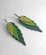 pendiente hoja triple papel