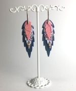 pendiente hoja triple papel