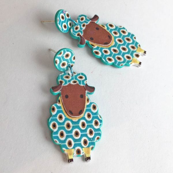 pendientes oveja divertida