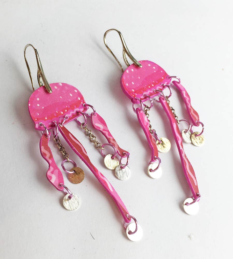 pendientes medusa divertida