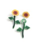 flor girasol pendiente trasera divertido