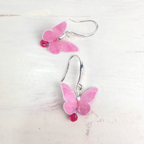 pendientes papel mariposa primavera alegres