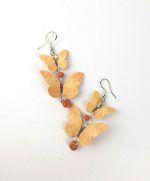 pendientes mariposa papel reciclado