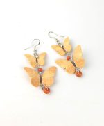 pendientes mariposa papel reciclado