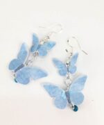 pendientes mariposas papel colores hecho mano