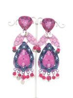 pendientes originales hechos a mano de fiesta en papel reciclado para mujer