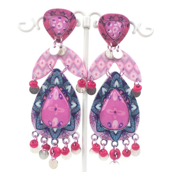 pendientes originales hechos a mano de fiesta en papel reciclado para mujer