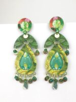 pendientes originales hechos a mano de fiesta en papel reciclado para mujer
