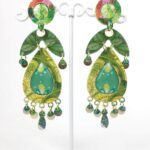pendientes originales hechos a mano de fiesta en papel reciclado para mujer