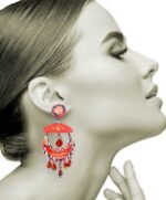 pendientes originales hechos a mano de fiesta en papel reciclado para mujer
