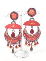 pendientes originales hechos a mano de fiesta en papel reciclado para mujer