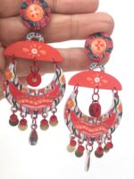 pendientes originales hechos a mano de fiesta en papel reciclado para mujer