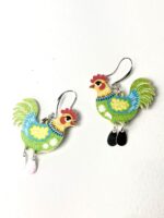 pendientes gallina divertidos y coloridos