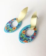 pendientes de elegantes y moderno de papel reciclado y acero hechos con papel