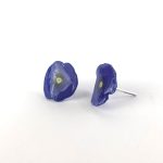 pendientes de flor PENSAMIENTO hechos con papel