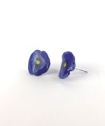 pendientes de flor PENSAMIENTO hechos con papel