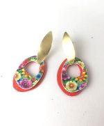 pendientes de elegantes y moderno de papel reciclado y acero hechos con papel