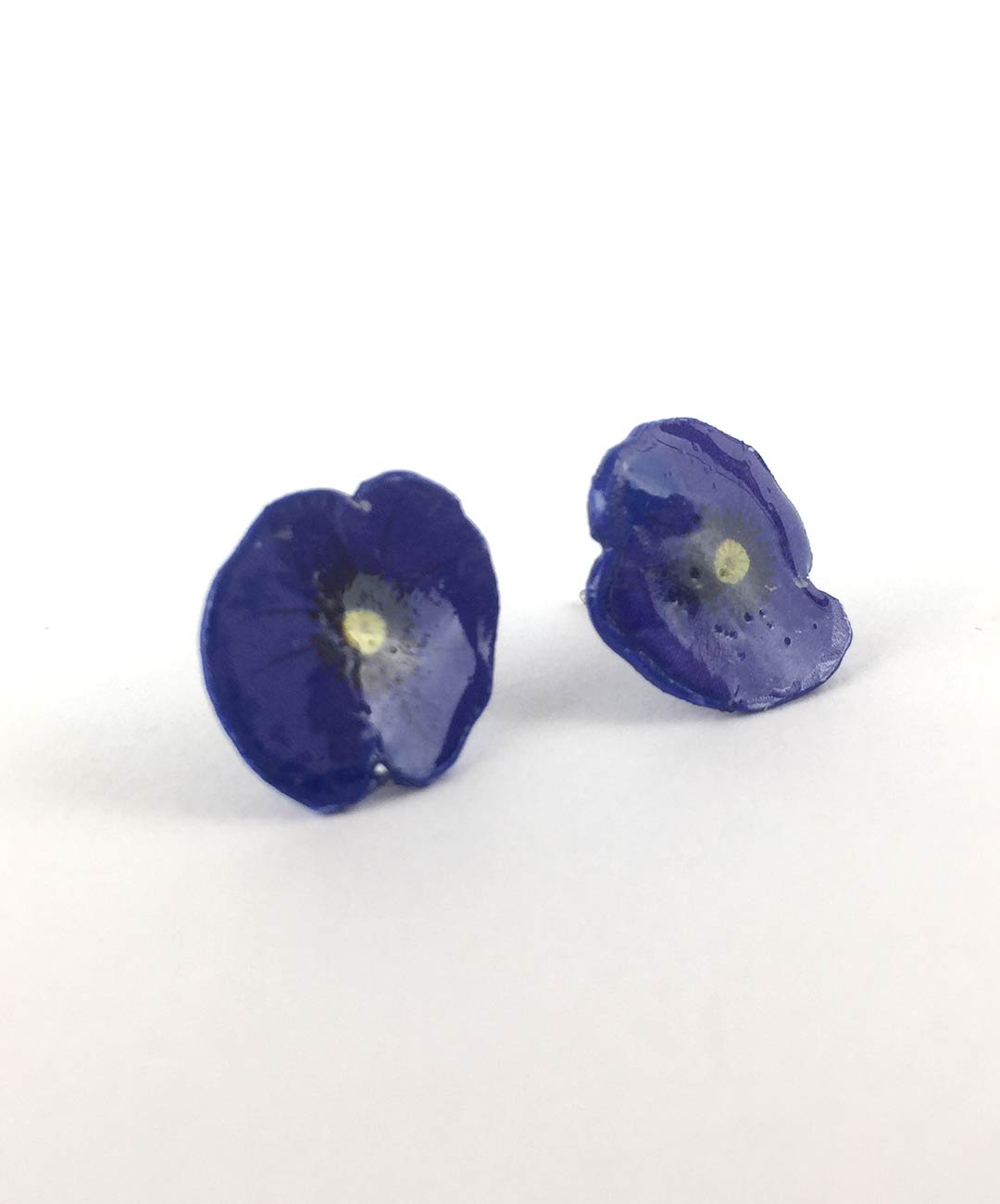 3 2 pendientes de flor PENSAMIENTO hechos con papel