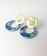 pendientes de elegantes y divertidos de papel reciclado y acero hechos con papel