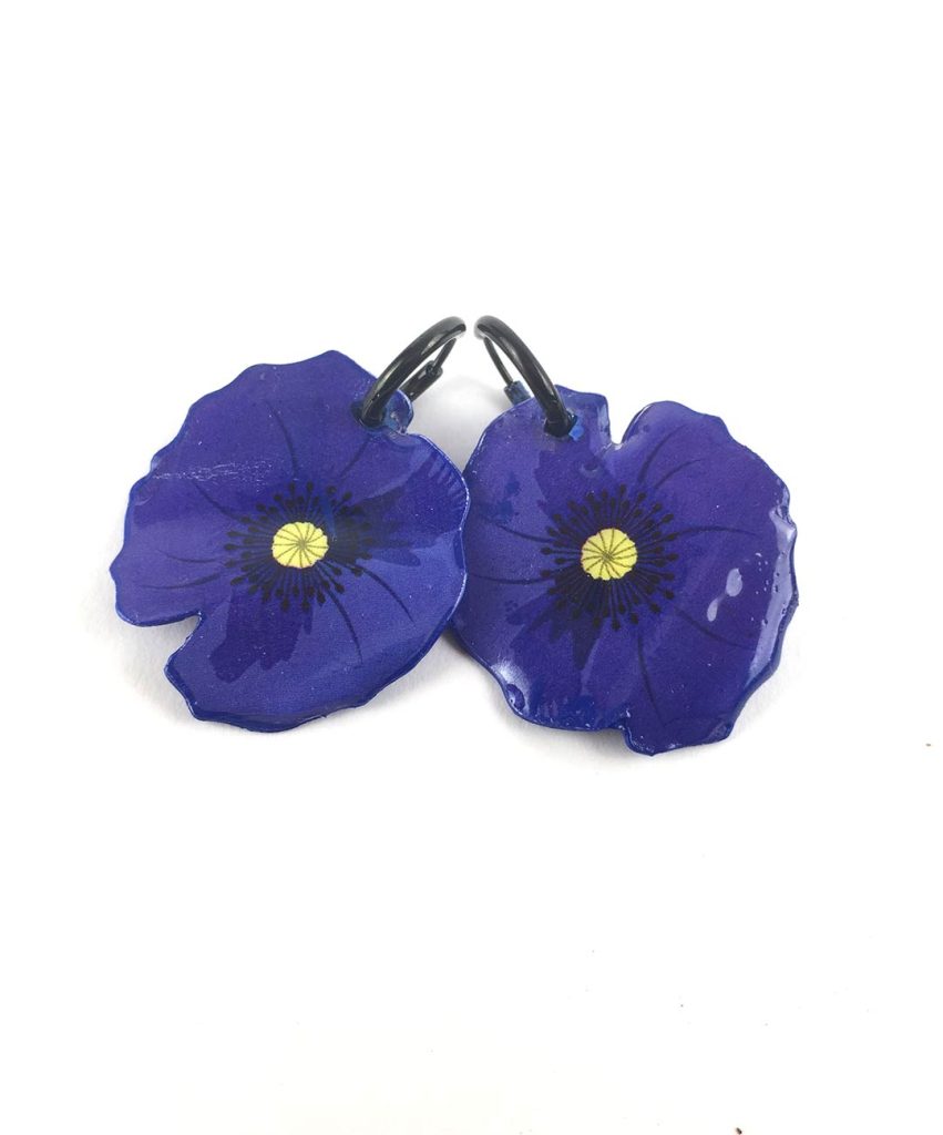 pendientes de PENSAMIENTOS hechos con papel