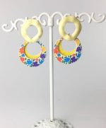 pendientes de elegantes y divertidos de papel reciclado y acero hechos con papel